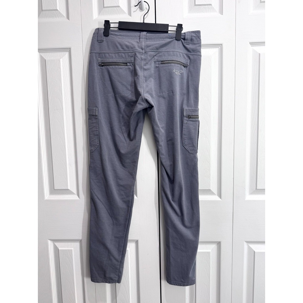 KUHL Cargo Pants Women's 8 Gray Zip-Slash Pockets Mid Rise Straight Leg Workwear - Picture 2 of 14